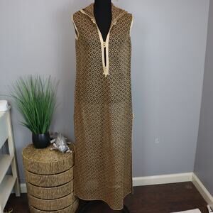 Vintage Moroccan Arts Hooded Tunic Dress – Made in Morocco – Boho Global Style‎